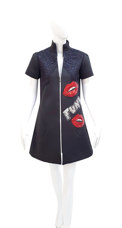Trendy minidress style coat